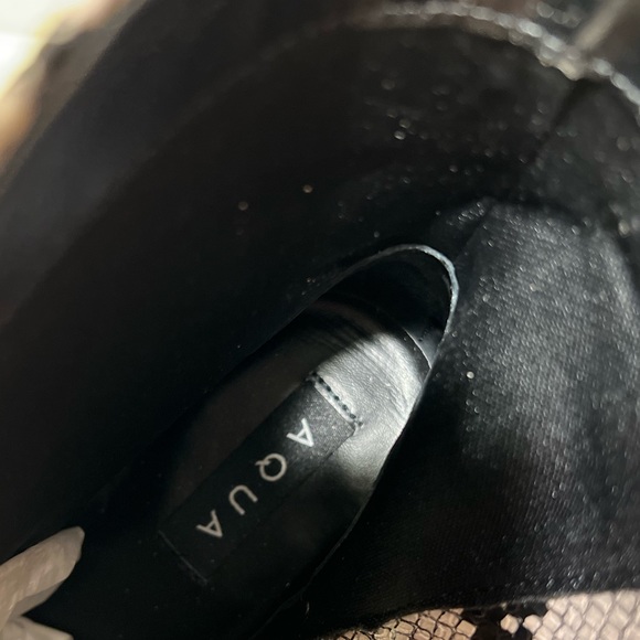 NEW AQUA Womens Beige Snake Print Padded Marlo Pointed Toe Block Heel Boot sz 7 - Picture 7 of 9